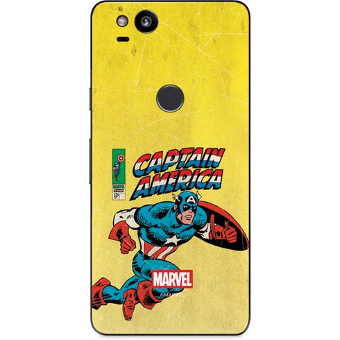 Marvel Classic Comics Captain America Google Pixel 2 Skin